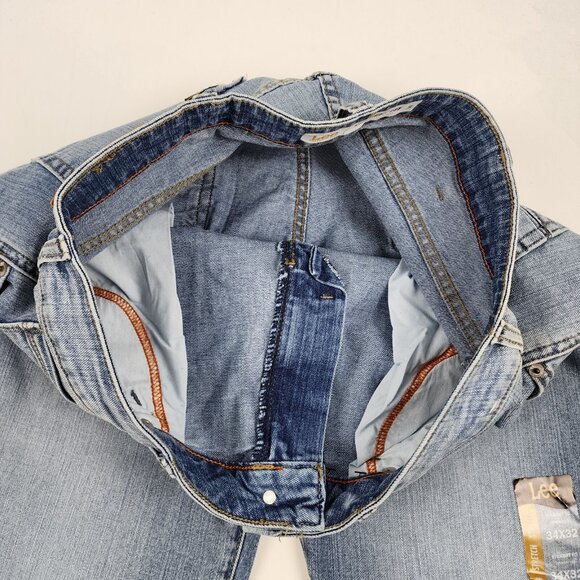 Lee Jeans Mens 34x32 Blue Straight Fit Straight Leg Active Stretch NWT - Picture 5 of 12